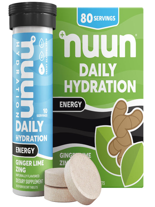 Nuun Energy Electrolyte Tablets with Ginseng, Caffeine from Green Tea Extract, Vitamin B12, B6, B5, Magnesium & 4 Other Electrolytes, Gluten Free & Vegan, Tropical Punch, 8 Pack (80 Servings Total) Nirvana Guru