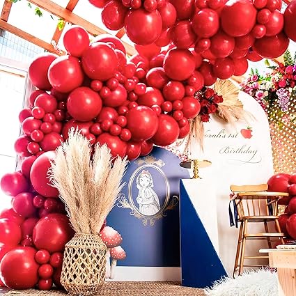 PartyWoo Red Balloons 140pcs Different Sizes of 18 12 10 5 Inch Matte Red Latex Balloon Arch Kit Garland for Birthday Graduation Bachelorette Cherry Casino Movie Theme Party Decorations Red-Y57 nirvanaguru