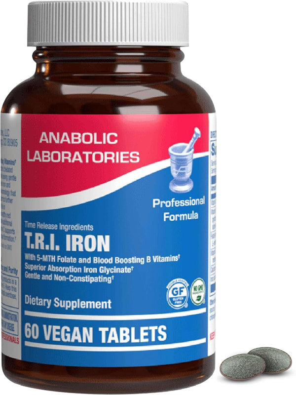 Slow Release Iron Supplement with Vitamin C - High Absorption Gentle Iron with Vitamin C for Women with Methyl B Complex for Maximum Benefits - Stomach Friendly Vegan & Made in The USA - 60 Servings Nirvana Guru
