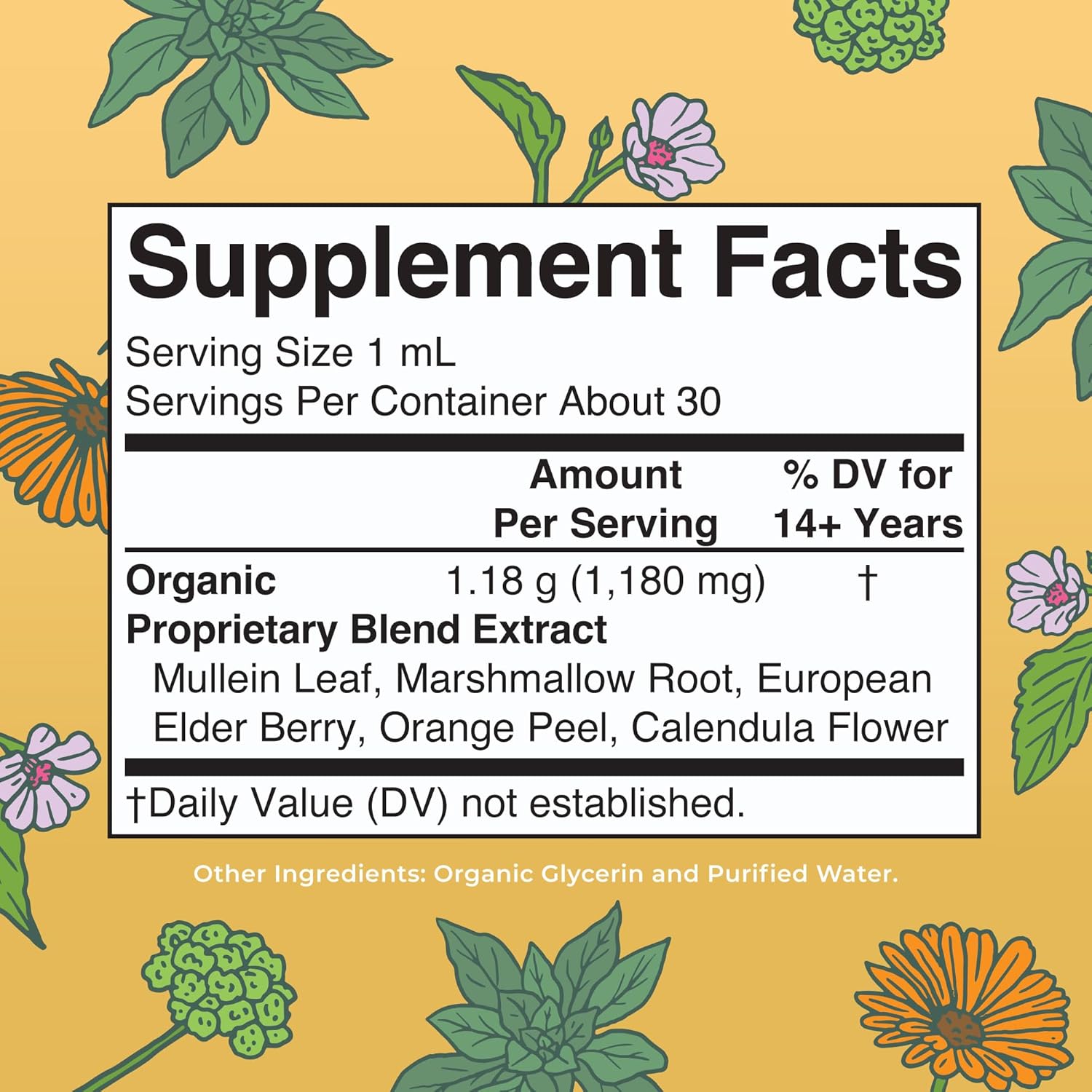 MaryRuth Organics USDA Organic Respiratory Health Liquid Drops with Mullein Leaf | Marshmallow Root & Elderberry | Mullein Drops for Lungs Herbal Blend | Immune Support Supplement | Vegan | 1 Fl Oz - Nirvana Guru