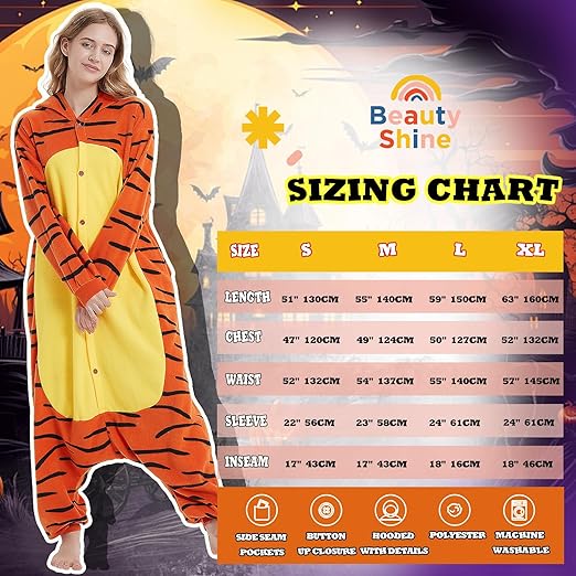 Beauty Shine Unisex Adult Onesie One Piece Pajamas Cosplay Cartoon Costume Halloween Christmas Sleepwear Jumpsuit Homewear nirvanaguru
