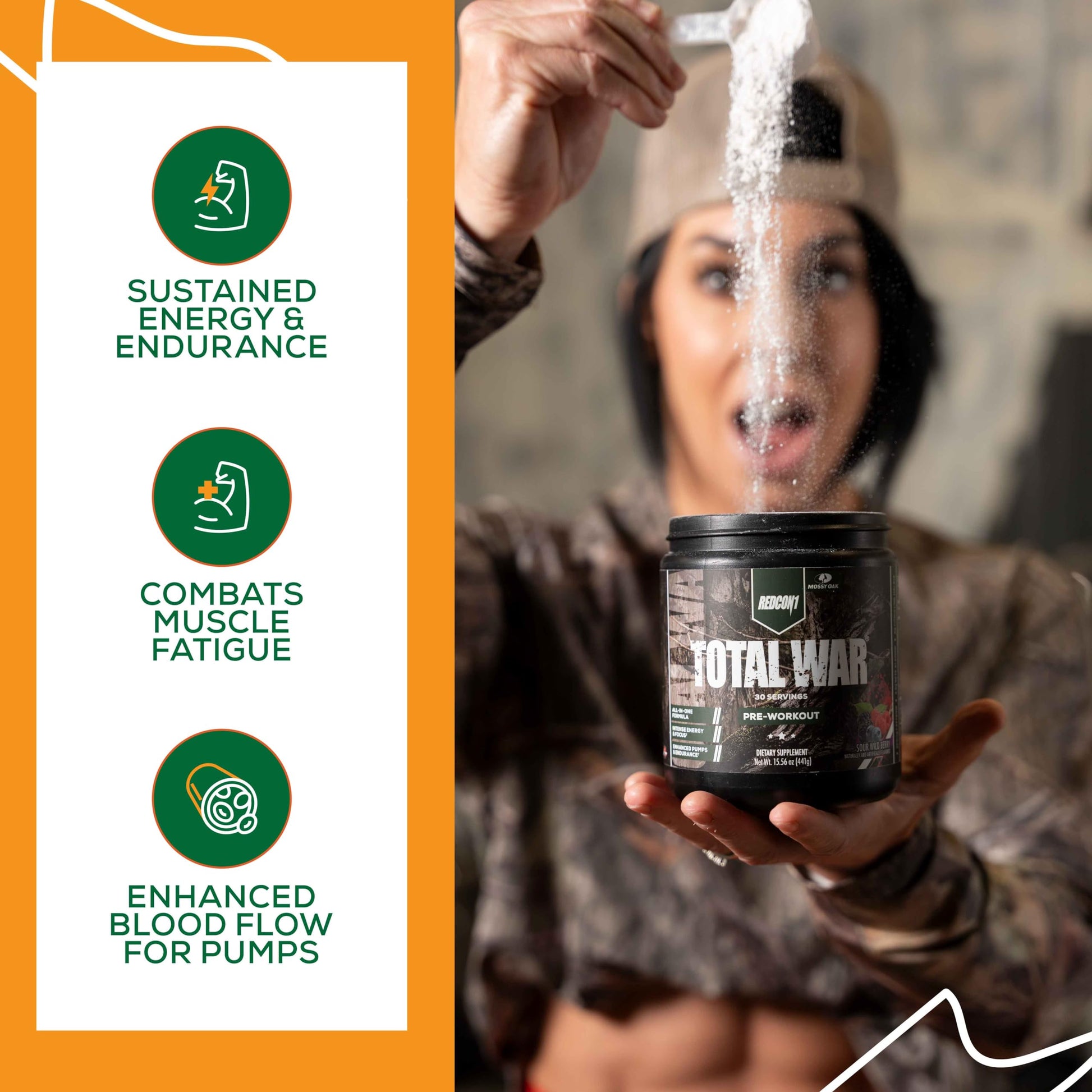 REDCON1 Total War Pre Workout Powder, Blue Lemonade - Beta Alanine + Citrulline Malate Keto Friendly Preworkout for Men & Women with 320mg of Caffeine - Fast Acting (30 Servings) Nirvana Guru