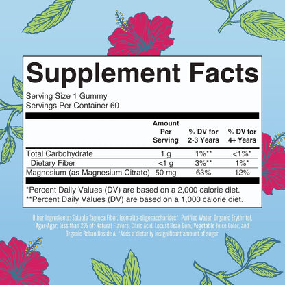 MaryRuth Organics Kids Magnesium Citrate Gummies by MaryRuth's | 2 Month Supply | Sugar-Free | Calm Magnesium Gummies for Kids 2+ | Bone Health | Calcium Absorption | Vegan | 60 Count - Nirvana Guru