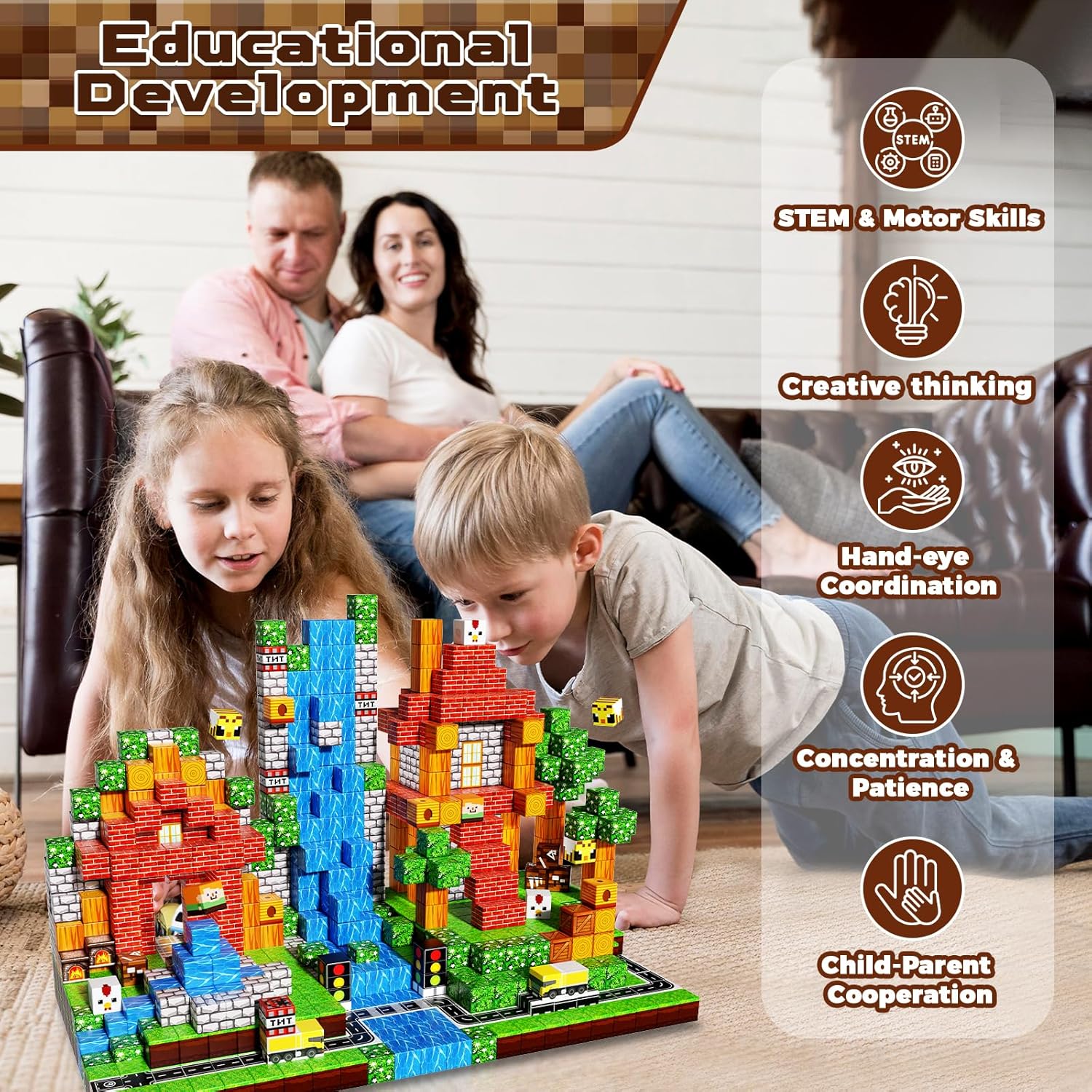 150 PCS Magnetic Blocks - Building Block for Kids Ages 4-8, Magnet Blocks Cubes Tiles Constructions Toys Girl Boy, STEM Educational Montessori Stacking Toy, Sensory Play Game Preschool Learning Gifts Nirvana Guru