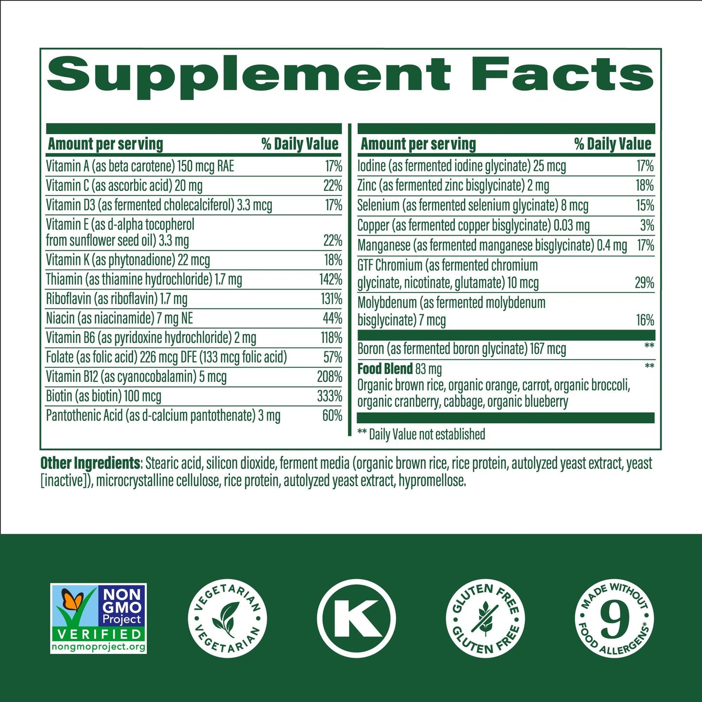 MegaFood Kids One Daily Multivitamin - Convenient Mini Multivitamin for Kids - with Zinc, Vitamins C, B & D - Vegetarian, Gluten Free, Non GMO - 60 Tablets, 60 Servings - Nirvana Guru