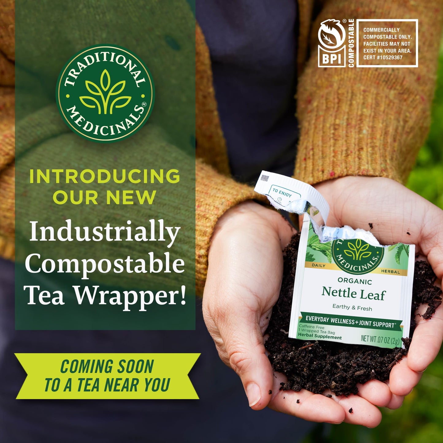 Traditional Medicinals Organic Nettle Leaf Herbal Tea, Supports Joint Health & Overall Wellness, (Pack of 1) - 16 Tea Bags - Nirvana Guru
