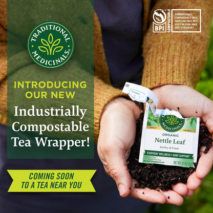 Traditional Medicinals Organic Nettle Leaf Herbal Tea, Supports Joint Health & Overall Wellness, (Pack of 1) - 16 Tea Bags - Nirvana Guru