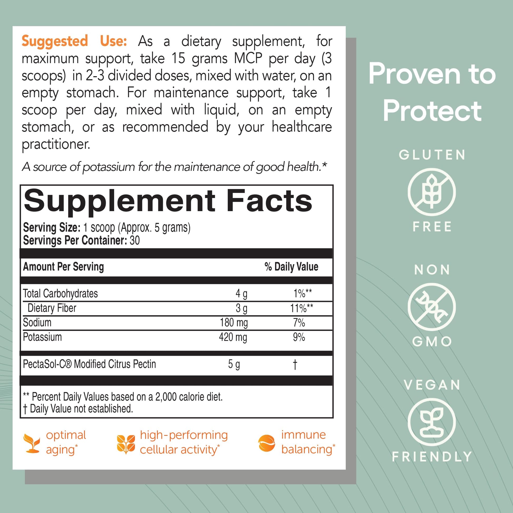 PectaSol Modified Citrus Pectin – 454g Powder – Total-Body Health Supplement to Support the Heart, Immune System, Inflammation Response & Healthy Aging + Maintain Healthy Galectin-3 Levels - Nirvana Guru