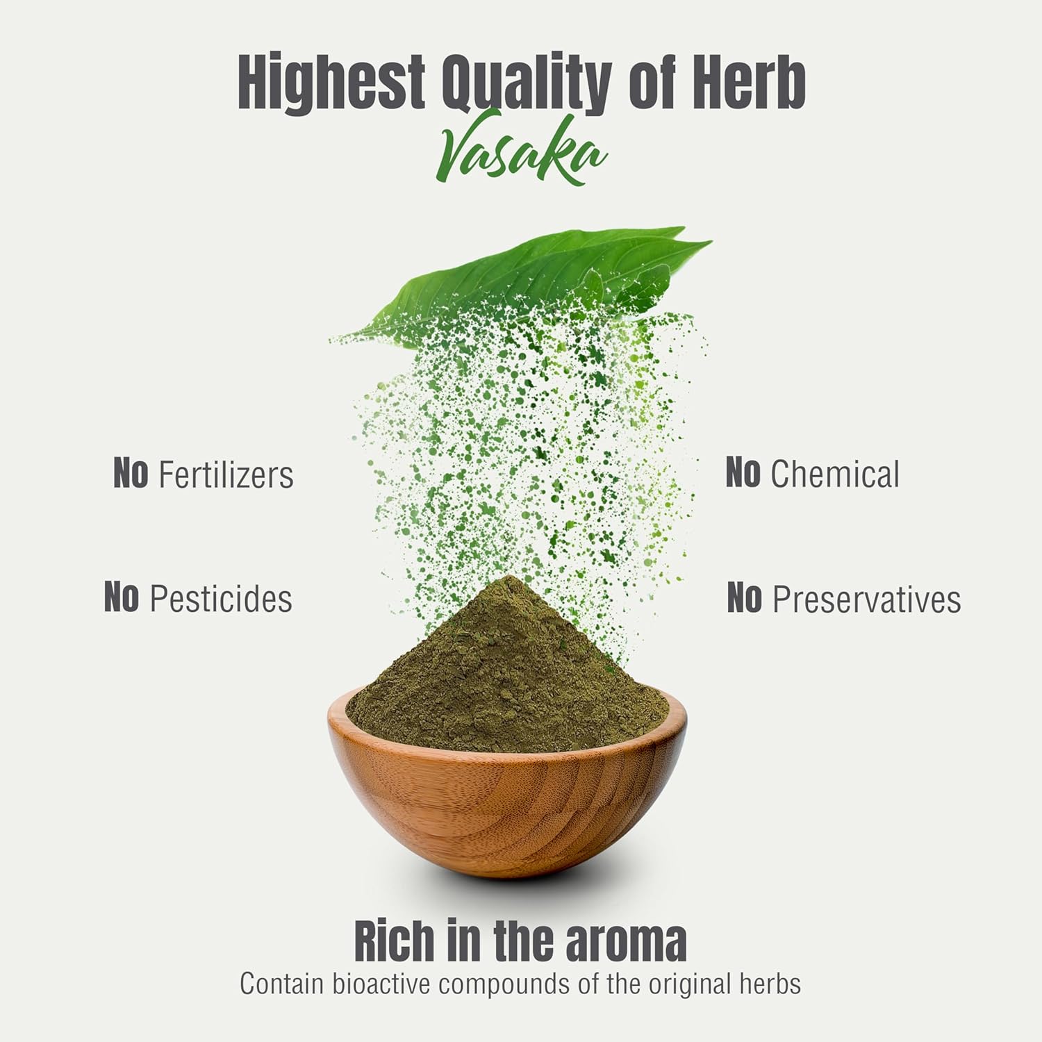 Vasaka Powder | Justicia Adhatoda | Supports Respiratory Health & Wellness | Herbal Supplement | Non-GMO, Vegan | 454g (1 lb) | Traditional Ayurveda Nirvana Guru