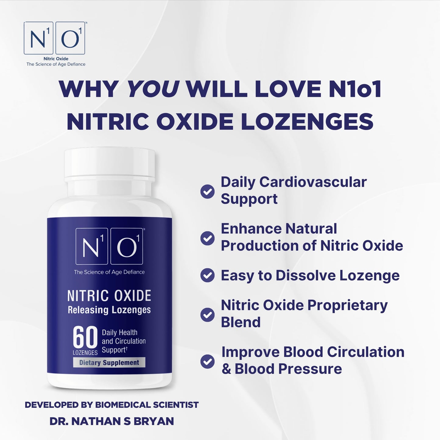 Nitric Oxide Lozenges - 60 Count - Nitric Oxide Supplement for Heart Health, Circulation, Energy, Blood Flow, Oxygenation, Healthy Blood Pressure, Cardiovascular Support for Men & Women Nirvana Guru