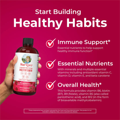 Multivitamin for Women, Men & Kids by MaryRuth's | Liquid Morning Multivitamin | Mens, Womens Vitamins | Vitamin A C D E B6 B12 Biotin Zinc | Beauty | Vegan | Non-GMO | Gluten Free | 15 Servings - Nirvana Guru