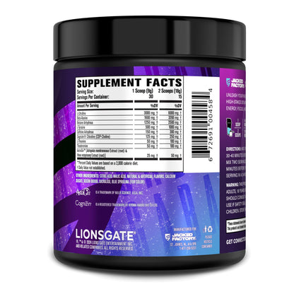 Jacked Factory NITROSURGE Pre Workout Supplement - Energy Booster, Instant Strength Gains, Clear Focus & Intense Pumps - NO Booster & Powerful Preworkout Energy Powder - 30 Servings, Blue Raspberry