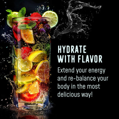 FlavCity Electrolytes Powder Packets - 28 Hydration Packets, Variety Pack - No Added Sugar - Hydration Powder with Real Fruit & Unrefined Sea Salt - Keto & Gluten-Free (28 Stick Packs) Nirvana Guru