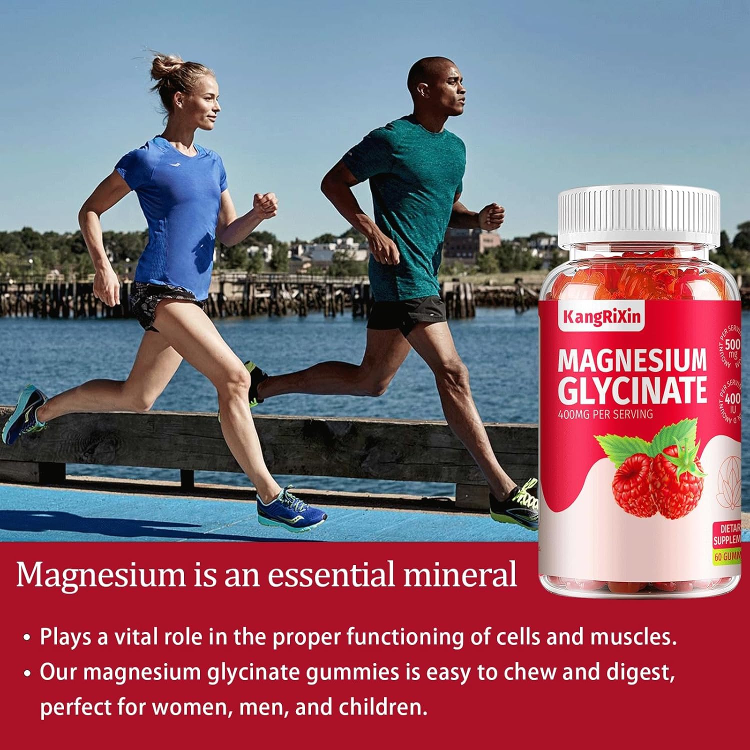 Magnesium Glycinate Gummies - Sugar Free Magnesium Supplements for Adults and Kids, High Absorption Magnesium Gummies Gelatin Free (60 Count (Pack of 1)) Nirvana Guru
