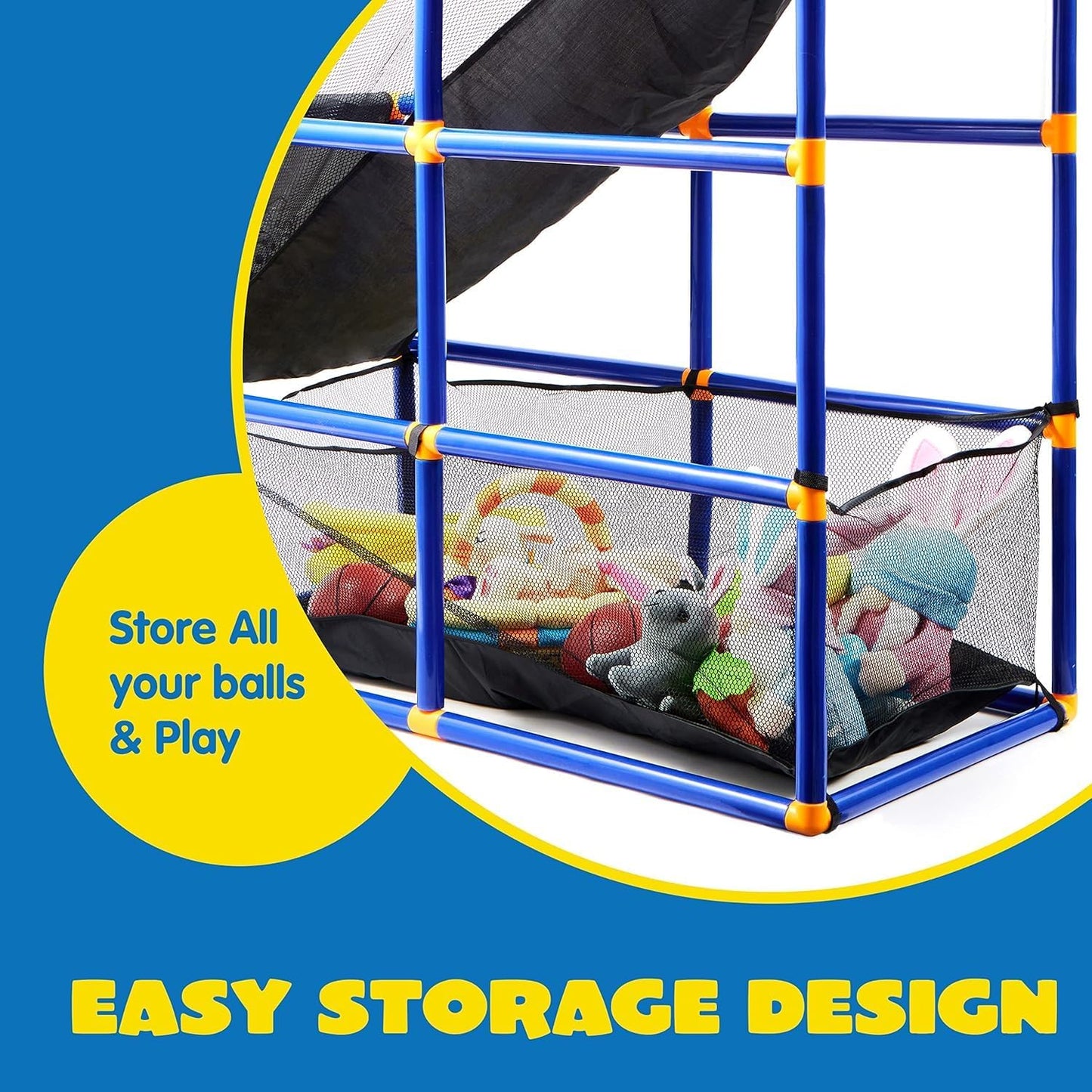 JOYIN Arcade Basketball Game Set with 4 Balls and Hoop for Kids 3 to 12 Years Old Indoor Outdoor Sport Play - Easy Set Up - Air Pump Included - Ideal for Competition Nirvana Guru