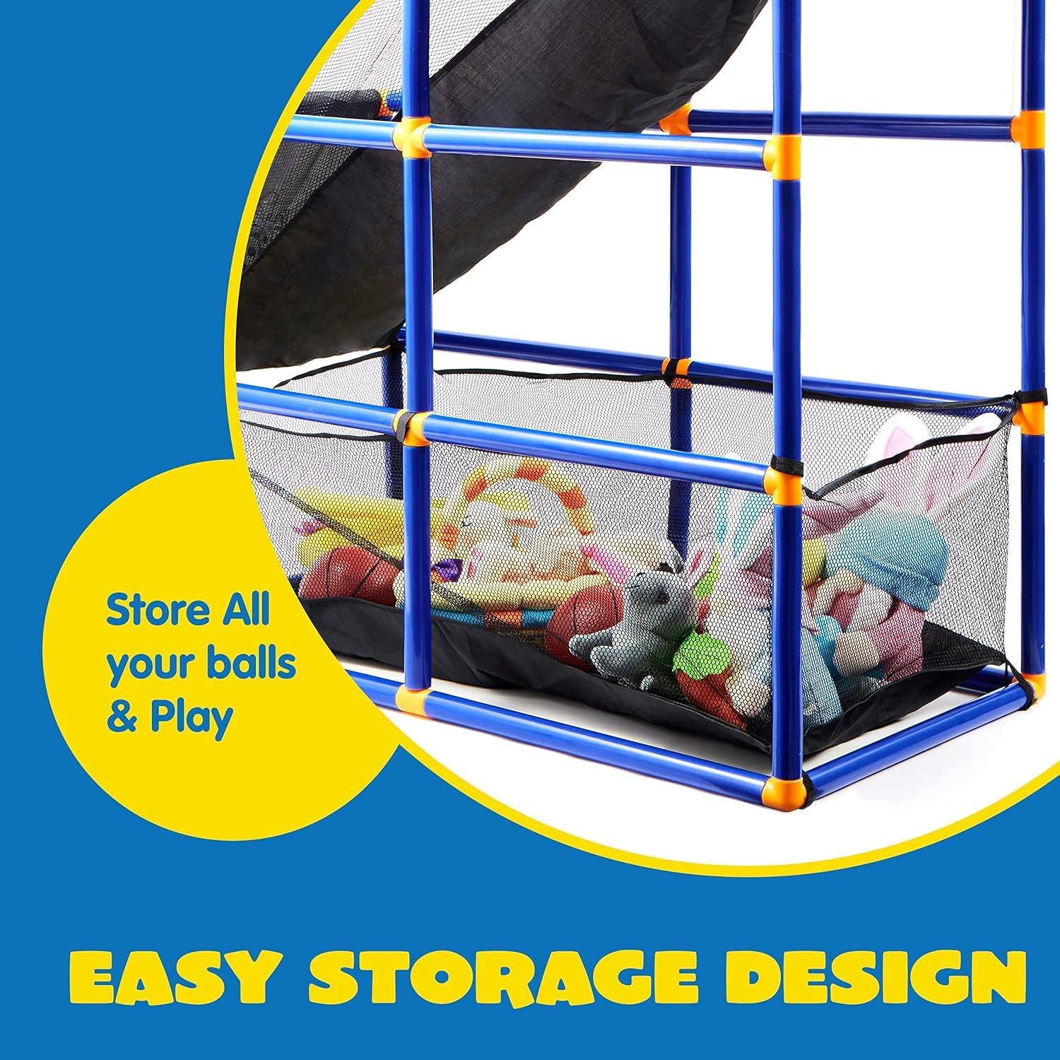 JOYIN Arcade Basketball Game Set with 4 Balls and Hoop for Kids 3 to 12 Years Old Indoor Outdoor Sport Play - Easy Set Up - Air Pump Included - Ideal for Competition Nirvana Guru