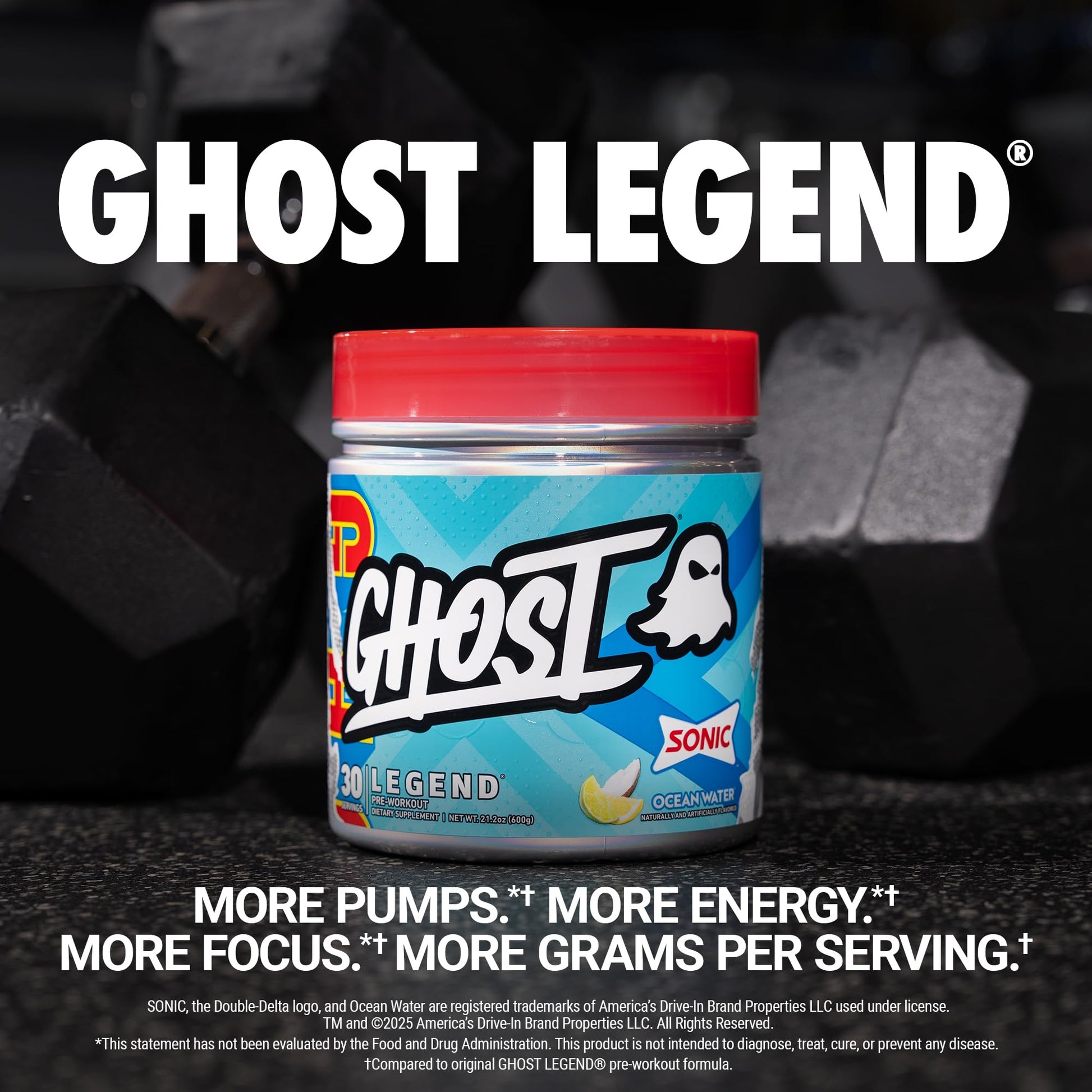 GHOST Legend Pre-Workout Powder, Blue Raspberry - 30 Servings – Pre-Workout for Men & Women with Choline, L-Citrulline, & Beta Alanine for Energy & Focus Nirvana Guru