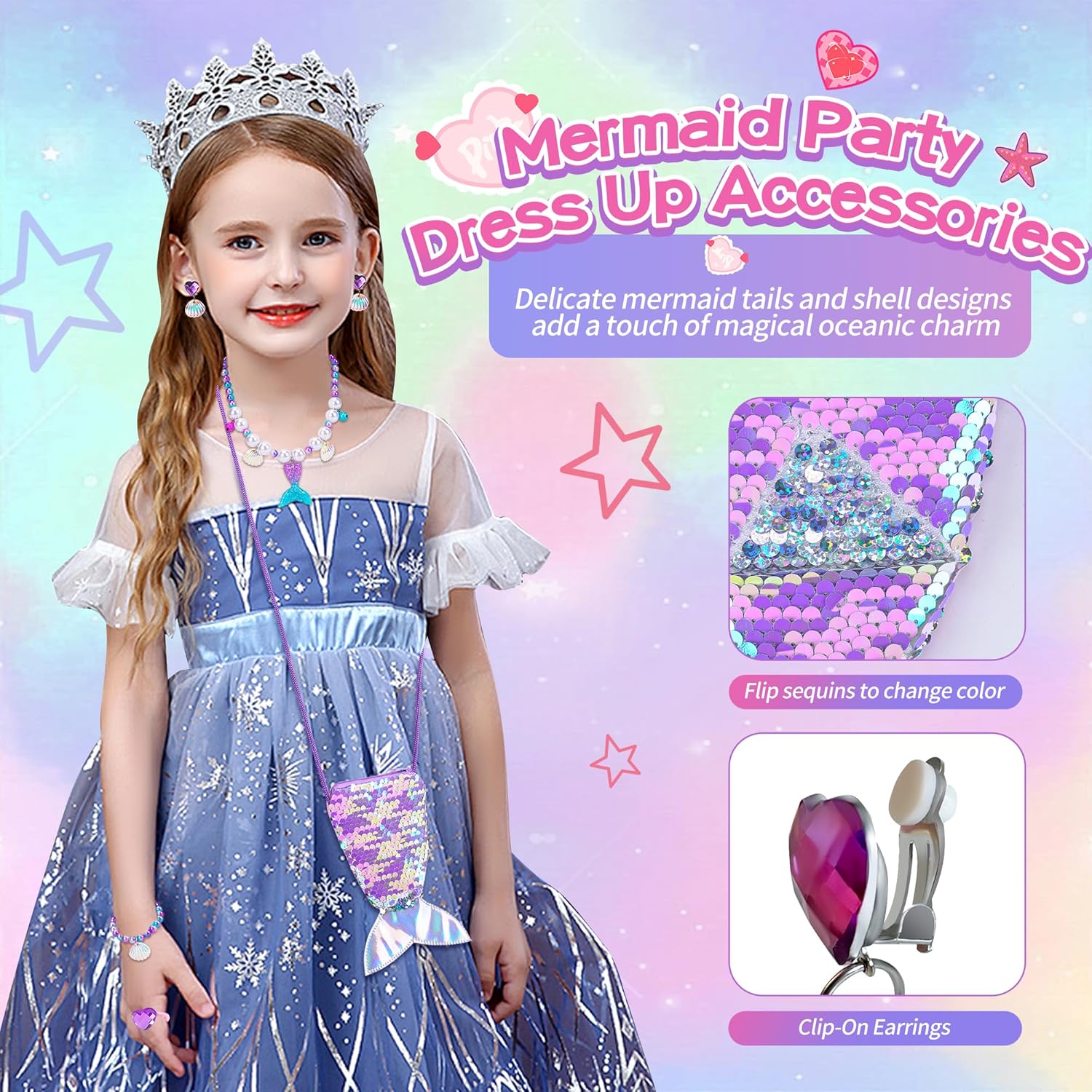 Cherry Tale Mermaid Toys Gifts for Girls 4-6 7 8 9 10 Years Old, Girls Birthday Gifts Set with Light Up Star Pillow Diary Plush DIY Water Bottle Kits, for Daughter Niece Christmas Nirvana Guru