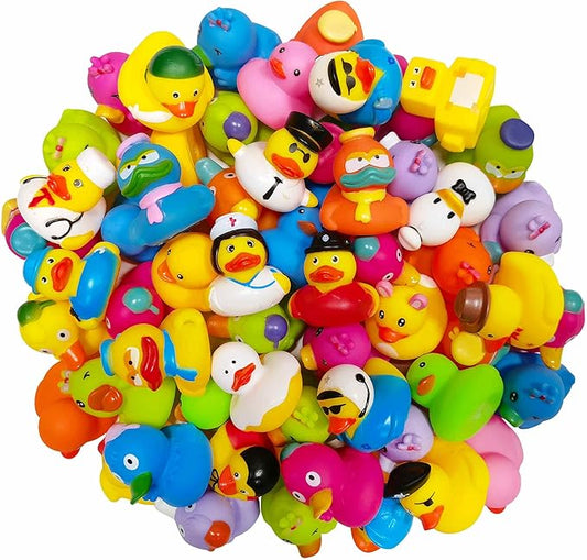 Rubber Ducks in Bulk,Assortment Duckies for Jeep Ducking Floater Duck Bath Toys Party Favors (30-Pack) nirvanaguru