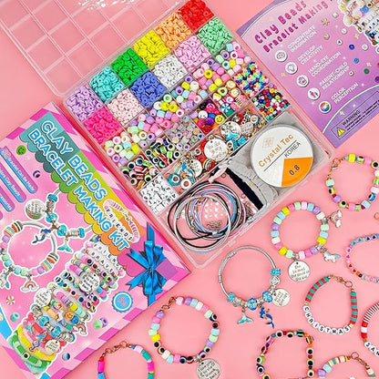 leitait Girls Toys Bracelet Making Kit -3400pcs Charm Jewelry Making Kit Supplies,Unicorn/Mermaid Crafts Birthday Christmas Gifts for Girls Ages 5 6 7 8 9 10 11 12 Years Old nirvanaguru