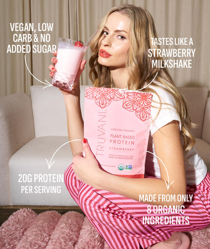 Truvani Vegan Protein Powder | Vanilla | 20g Organic Plant Based Protein | 18 Servings | Keto | Gluten & Dairy Free | Low Carb | No Added Sugar