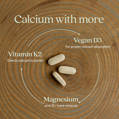 New Chapter Calcium Supplement - Bone Strength Organic Calcium with Magnesium, Vitamin D3+K2, 70+ Trace Minerals for Bone Health, Gluten Free, Easy to Swallow Slim Tablets - 120 Count Nirvana Guru