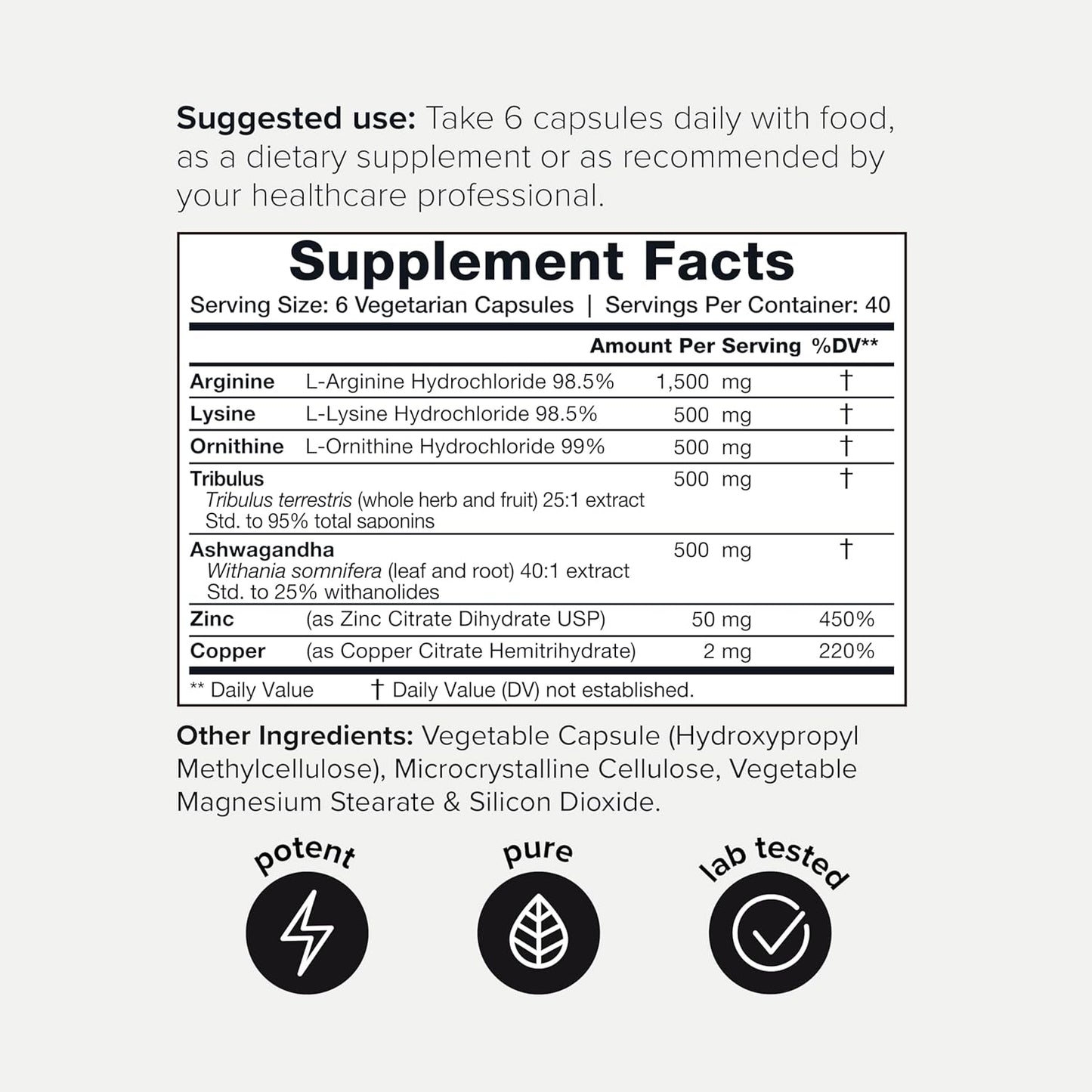 HGH Supplements for Men & Women (240 Count) 3,550mg+ Support Muscle Growth & Healthy Levels of Human Growth Hormone for Men, with High-Purity Arginine, Ornithine, Lysine, Tribulus, and Ashwagandha TQ Nirvana Guru
