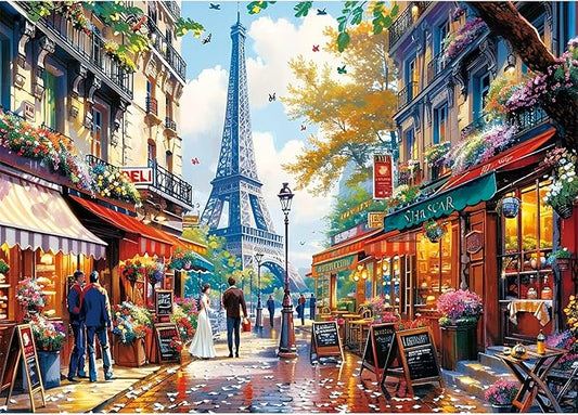 1000 Pieces Puzzle for Adults - Charming Paris Puzzle for Adults Children - Recycled Paper Jigsaw Puzzle 1000 Pieces - Fun and Challenging Family Game Great Gift Idea, Finished Size is 28 * 20 in nirvanaguru