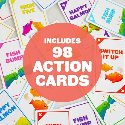 Exploding Kittens Happy Salmon 3-8 Players - Ages 6+ - 90 Second Rounds - Easy to Learn Quick Matching Card Game - Party Game, Family Game Night, Kid and Adult Card Game nirvanaguru