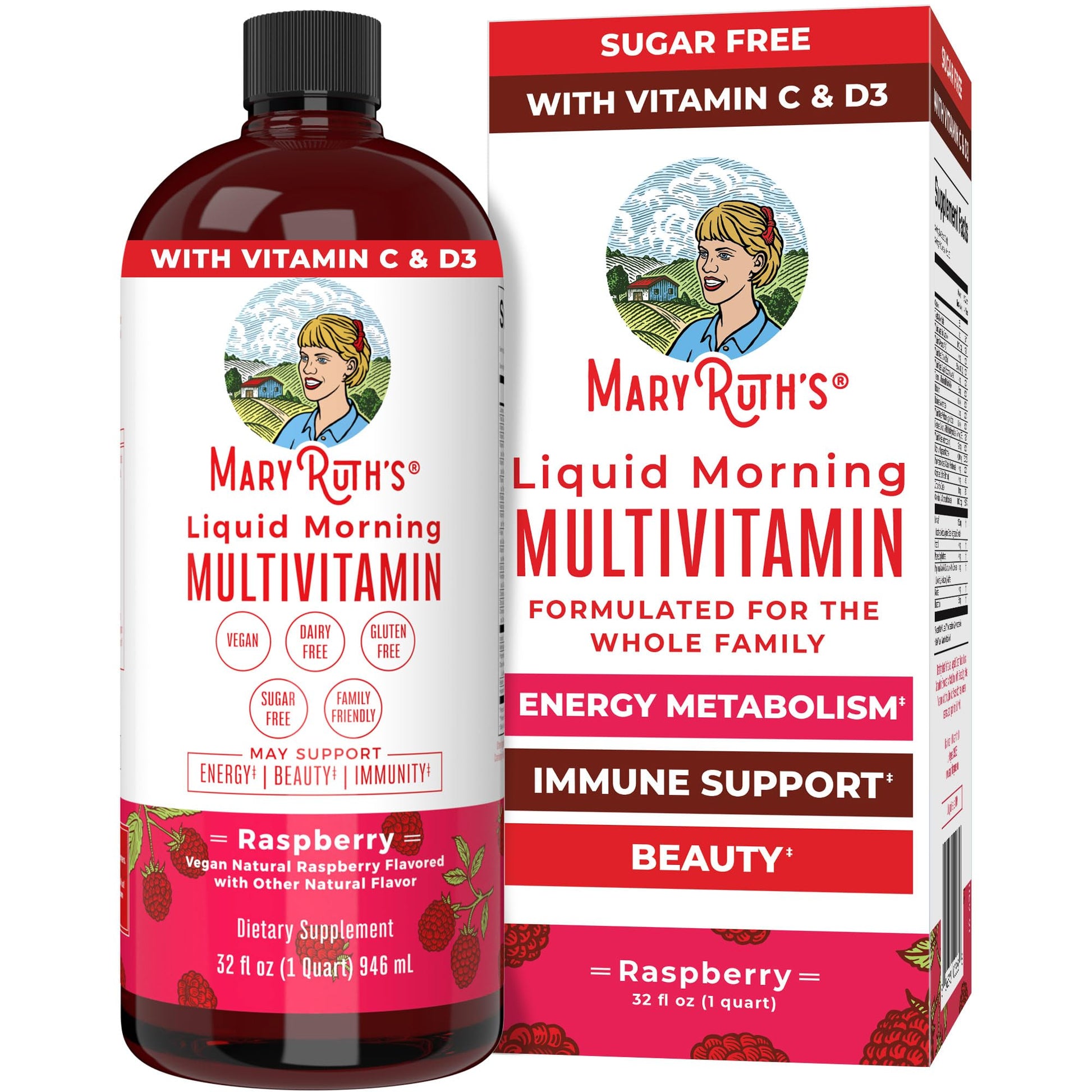 Multivitamin for Women, Men & Kids by MaryRuth's | Liquid Morning Multivitamin | Mens, Womens Vitamins | Vitamin A C D E B6 B12 Biotin Zinc | Beauty | Vegan | Non-GMO | Gluten Free | 15 Servings - Nirvana Guru