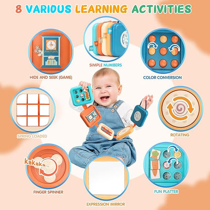 Busy Board for 1 Year Old, Travel Toys for Toddler 1-3, Montessori Busy Board Busy Cube, Toys Gifts for 1 Year Old Boy Girl nirvanaguru