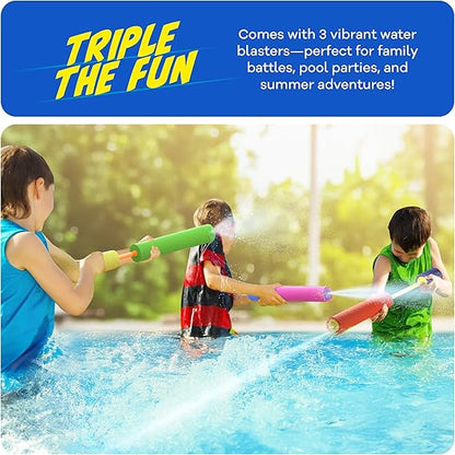 Water Guns For Kids - Outdoor Water Toys - Pool Toys for Kids Ages 4-8, 6-8, 8-10, 8-12 - Squirt Gun Blaster - Pool Games - Backyard Summer Party Activities - Kid Swim Toy for Girls, Boys, Teen - 3 Pk nirvanaguru