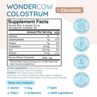 Colostrum Supplement Powder for Gut Health, Immune Support, Muscle Recovery & Wellness | Natural IgG Pure Whole Bovine Colostrum Superfood, Unflavored, 60 Servings Nirvana Guru
