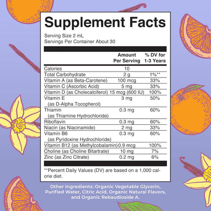 MaryRuth Organics Kids Multivitamin for Toddlers | USDA Organic | Toddler Vitamins Liquid Drops for Kids Ages 1-3 | Toddler Immune Support & Overall Wellness | Vegan | Non-GMO | Gluten Free | 2 Fl Oz - Nirvana Guru