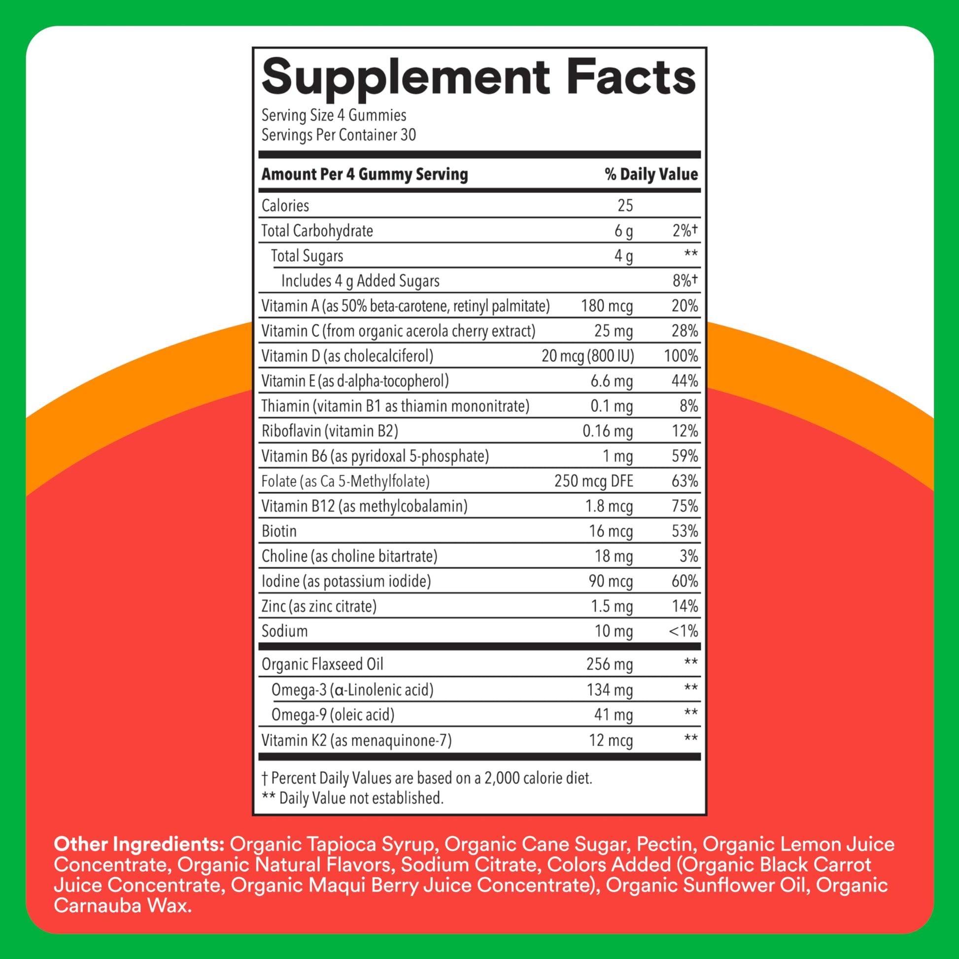 SmartyPants Organic Kids Multivitamin Gummies: Probiotics, Omega 3 (ALA), Vitamin D3, C, Vitamin B12, B6, A, K & Zinc for Immune Support, Biotin, Three Fruit Flavors, 120 Count (30 Day Supply) Nirvana Guru