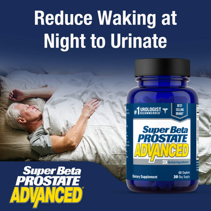 Advanced Prostate Supplement for Men – Reduce Bathroom Trips, Promote Sleep, Support Urinary Health & Bladder Emptying. Beta Sitosterol not Saw Palmetto. (60 Caplets, 1-Bottle) Nirvana Guru