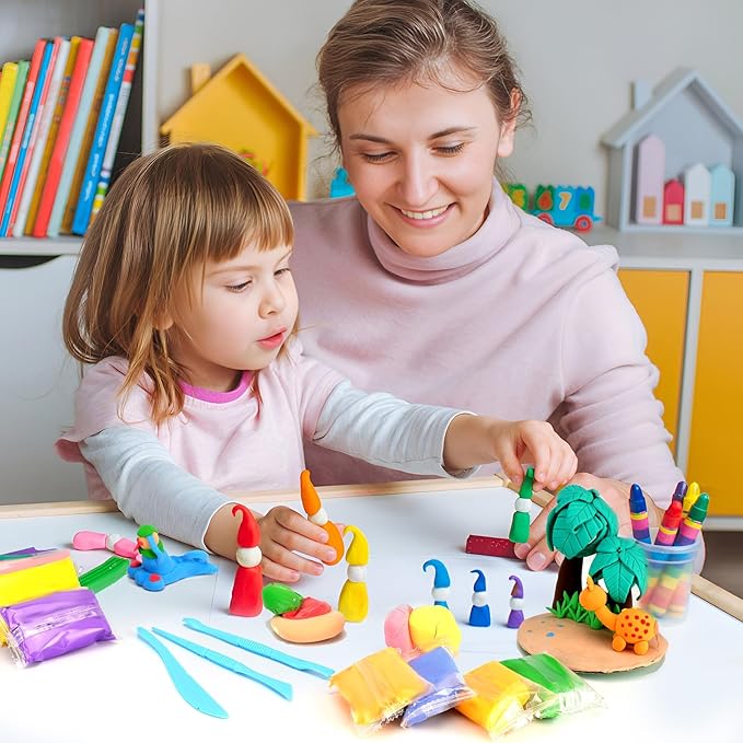 Air Dry Clay for Kids,90 Colors Modeling Model Magic Clay,DIY Molding Clay Starter Kit with Sculpting Tools,Soft and Non-Sticky,Art and Crafts for Boys & Girls 3-12 Years Old. nirvanaguru