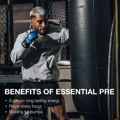 RAW Nutrition - Essential Pre - Chris Bumstead Pre Workout Formula, Sports Nutrition Pre-Workout Powders | Men & Womens Drink, Energy Powder for Working Out (Peach Mango)