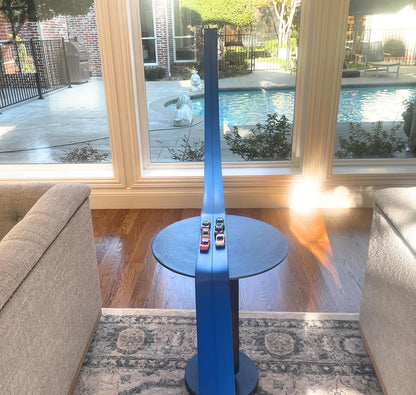 FlexTrack 5000 Flexible Race Car Track for Kids Toy with Suction Cups Compatible with Hot Wheels and Diecast 1/64th Cars and More 15 Feet Long Rolls Up Portable Racetrack (Racing Blue) Nirvana Guru