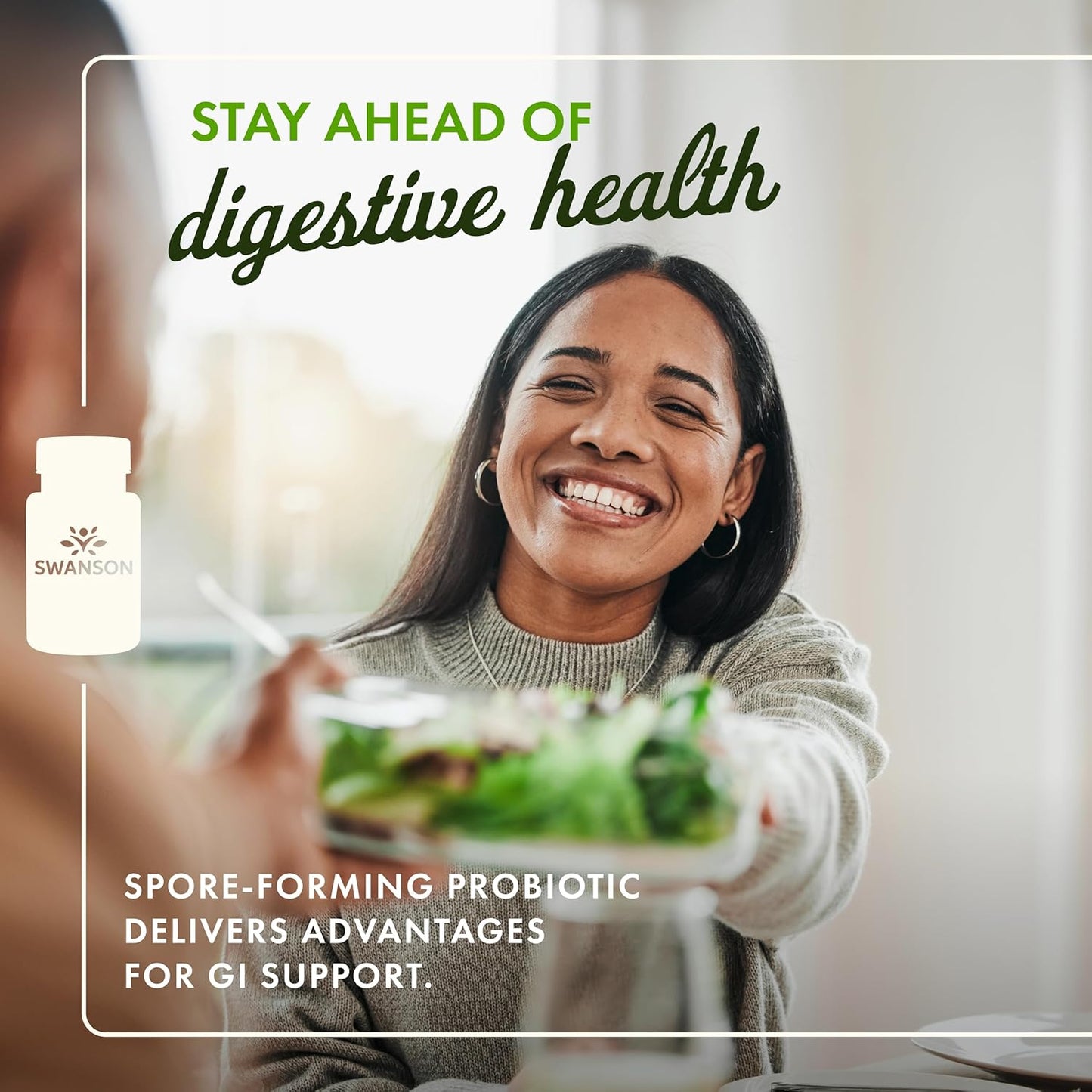 Swanson Bacillus Coagulans - Natural Probiotic Supplement Supporting Digestive Health w/ 6 Billion CFU - May Support GI & Overall Gut Health - (60 Veggie Capsules) - Nirvana Guru