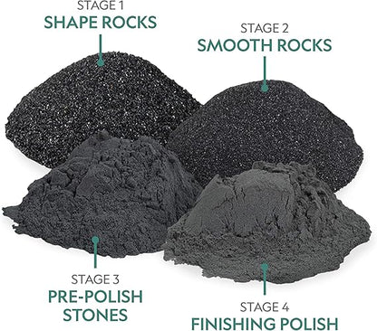 National Geographic Rock Tumbler Grit and Polish Refill Kit - Tumbling Grit Media, Polish Up to 20 lbs. of Rocks, Works with Any Rock Polisher, Rock Tumbler Supplies nirvanaguru