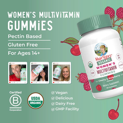 MaryRuth Organics Multivitamin for Women 14 | Women's Multivitamin Gummies for Immune Support| Skin Health | Sugar Free | Vegan | Non-GMO | 60 Count - Nirvana Guru