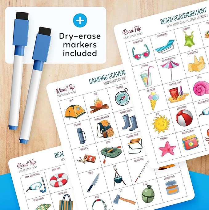 WELL BALANCED Car Bingo - Road Trip Essentials: Car Activities and Games for Kids Ages 4-8 nirvanaguru