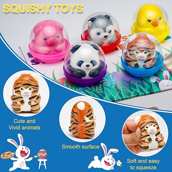 30 Packs Party Favors Slow Rising Stress Relief Squishies for Kids, Birthday Goodie Bag Stuffers Treasure Box Toys, Kids Classroom Prizes,Claw Machine Toys,Mini Animal Toys nirvanaguru