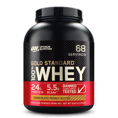 Optimum Nutrition Gold Standard 100% Whey Protein Powder, Double Rich Chocolate, 2 Pound (Packaging May Vary) - Nirvana Guru