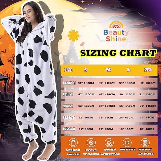Beauty Shine Unisex Adult Onesie One Piece Pajamas Cosplay Cartoon Costume Halloween Christmas Sleepwear Jumpsuit Homewear nirvanaguru