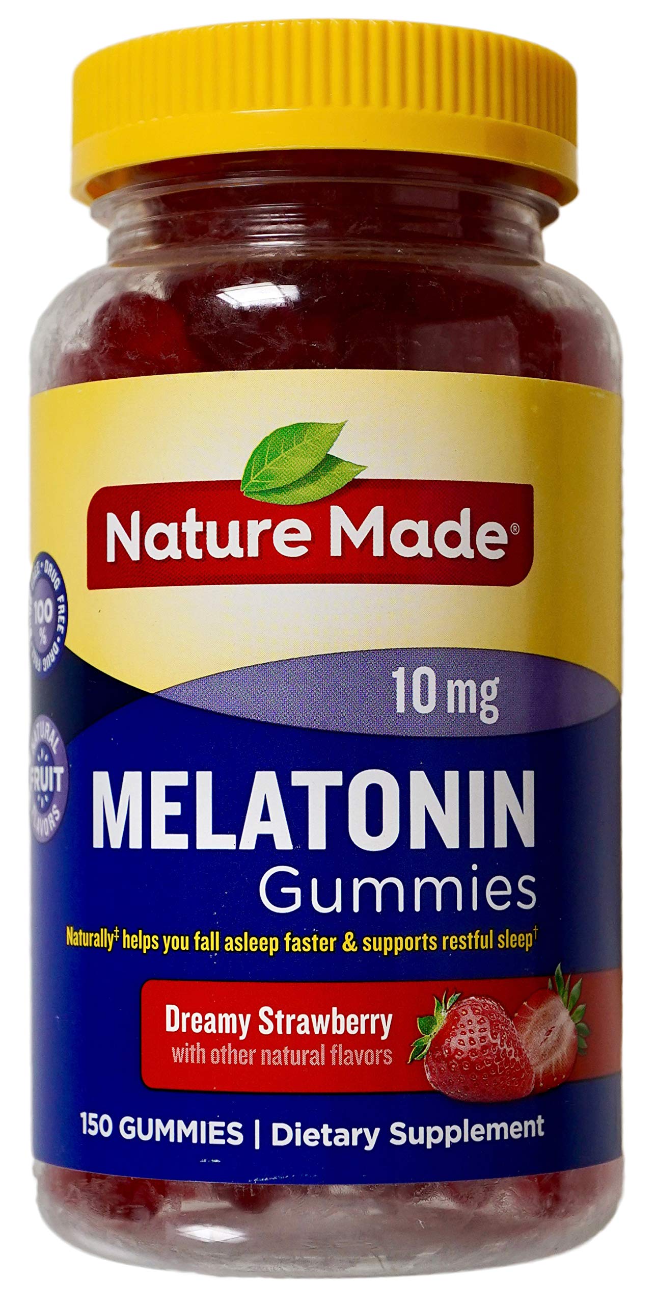 Nature Made Melatonin 10 mg per serving Gummies, Sleep Gummies for Adults Maximum Strength Dosage, 100% Drug Free Sleep Aid, 120 Count, 60 Day Supply - Nirvana Guru