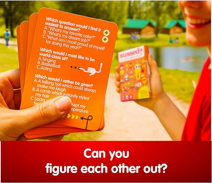 SUSSED The Wacky ‘What Would You Do’ Travel Card Game - Social Fun for Kids and Teens - Easy Game for Families & Road Trips - Ages 7+ - Orange Pack nirvanaguru