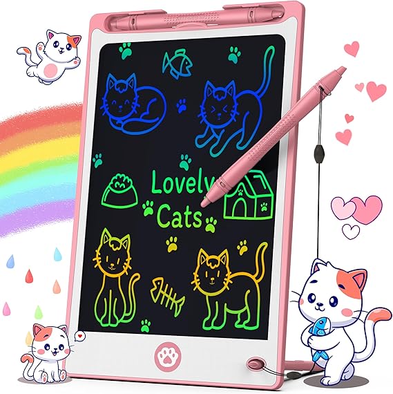 Hockvill LCD Writing Tablet for Kids 8.8 Inch, Toys for Girls Boys Drawing Pad for 3 4 5 6 7 Year Old Kids Toys, Children’s Day Gift Toddler Doodle Board Travel Essentials, Birthday Gift for Children nirvanaguru
