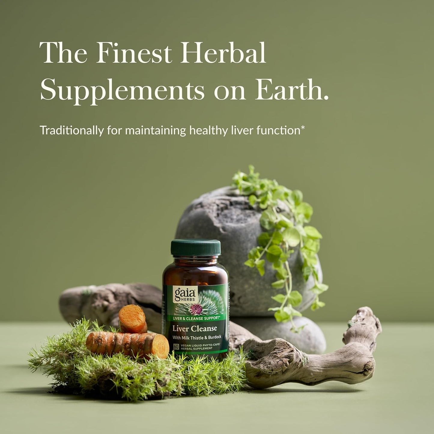 Gaia Herbs Liver Cleanse - Liver Health Support Herbal Supplement with Milk Thistle, Burdock, Turmeric Curcumin, Dandelion, and More - 60 Vegan Liquid Phyto-Caps (30 Servings) - Nirvana Guru